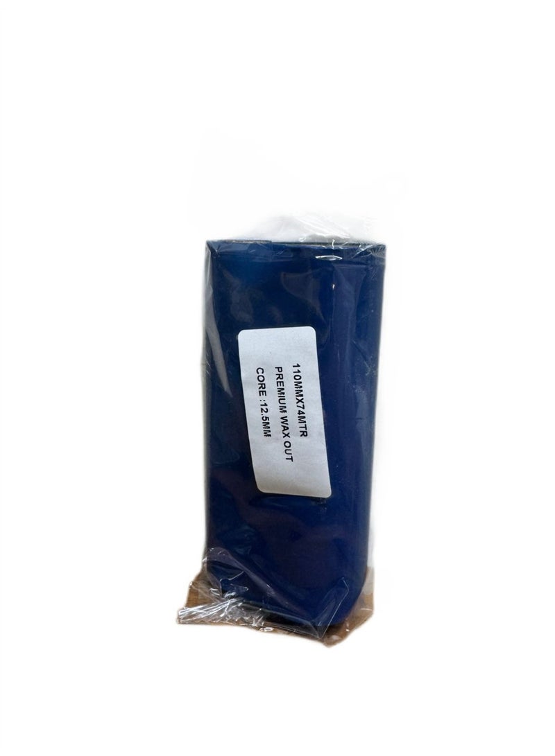 Premium Thermal Transfer Wax Ribbon for Barcode Printers 110mm x 74m x 1/2" Core  (Zebra ZD220t, Zebra Gc420t, Zebra Gk888t, and other Thermal Transfer barcode printers) - Image 2